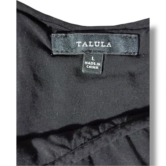 Talula Classic Black Sleeveless Skinny Strap Tiered Empire Waist Mini Dress - Picture 8 of 16